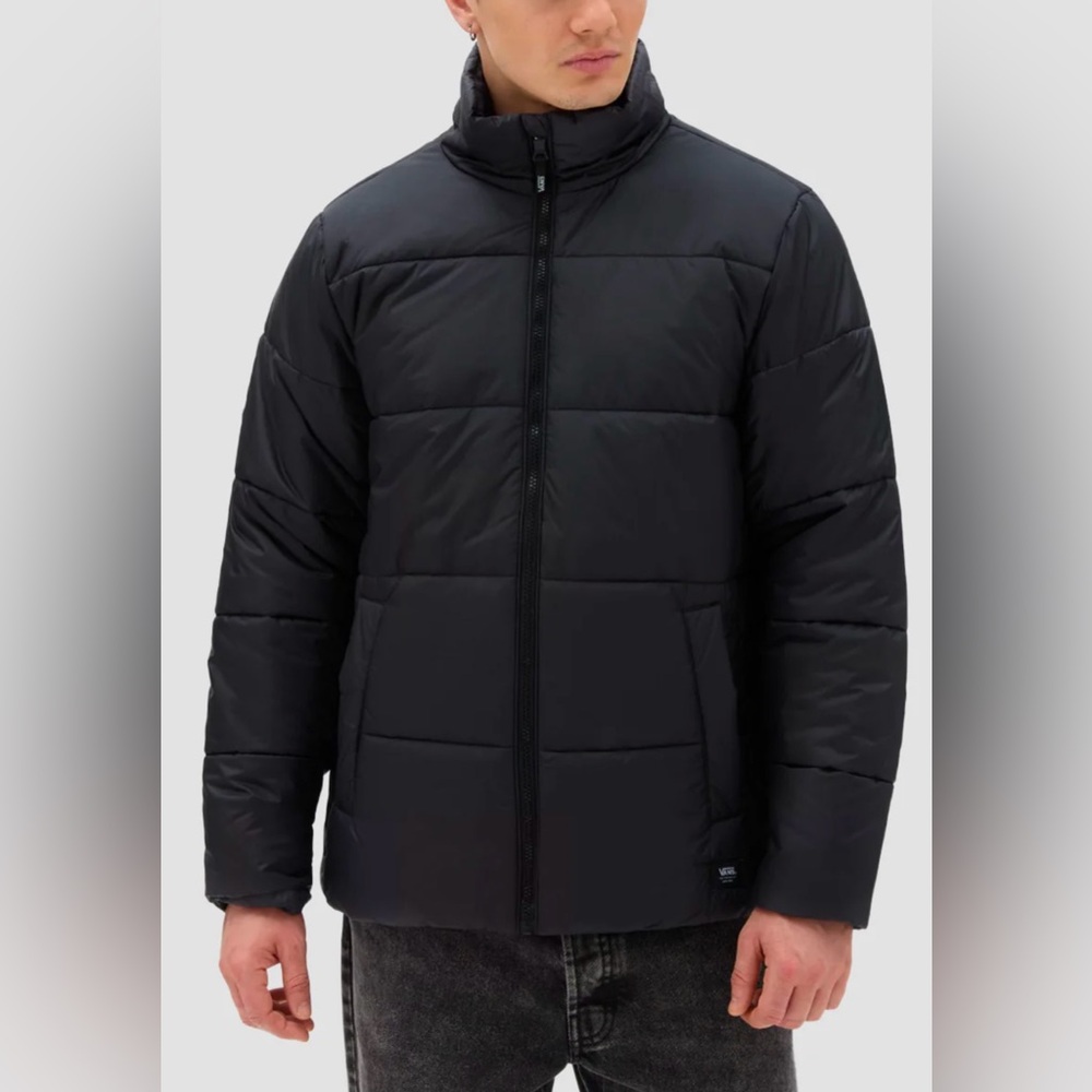 H&M Black Puffer Jacket with High Collar size XS